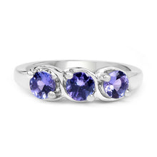 Load image into Gallery viewer, 1.05 Carat Genuine Tanzanite .925 Sterling Silver Ring