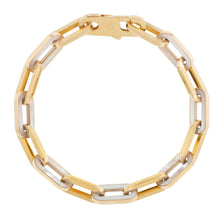 Load image into Gallery viewer, 14k Yellow Gold MOP Paperclip Gem Link Bracelet (7.00 mm)