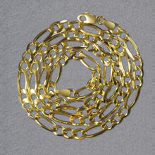 Load image into Gallery viewer, 10K Yellow Gold Solid Figaro Chain (4.50 mm)