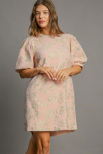 Load image into Gallery viewer, Elegant Floral Puff Sleeve Mini Dress Vintage-Inspired Women’s Dress Retro Timeless Design Dress