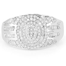 Load image into Gallery viewer, 1.15 Carat Genuine White Diamond .925 Sterling Silver Ring