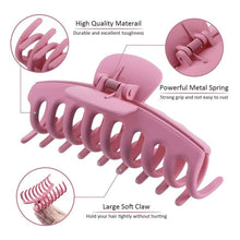 Load image into Gallery viewer, 8-Pack: Women's Acrylic Large Claw Matt Hair Clips