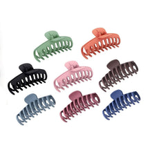 Load image into Gallery viewer, 8-Pack: Women's Acrylic Large Claw Matt Hair Clips