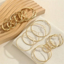 将图片加载到图库查看器,8-Pairs: Alloy Hoop Earrings Set