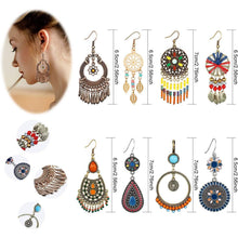 Load image into Gallery viewer, 8-Pairs: Bohemian Hollow Retro Dangle Earrings