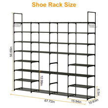 Load image into Gallery viewer, 8-Tier Shoe Rack Metal Shoe Storage Shelf