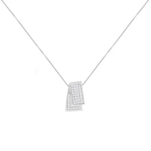 Load image into Gallery viewer, 14KT White Gold Diamond Box Pendant Necklace (1 cttw, H-I Color, SI2-I1 Clarity)