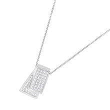Load image into Gallery viewer, 14KT White Gold Diamond Box Pendant Necklace (1 cttw, H-I Color, SI2-I1 Clarity)