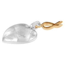 Load image into Gallery viewer, 10K Yellow Gold Over Silver Heart Pendant Necklace