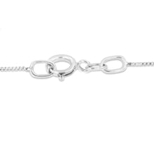 Load image into Gallery viewer, 10k Rose Gold and Sterling Silver 1/10ct TDW Round Cut Diamond Interlocked Heart and Ribbon Pendant Necklace (H-I, I1-I2)