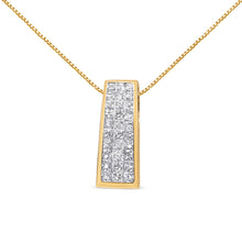Load image into Gallery viewer, 14K Yellow Gold 1 1/2 cttw Princess Cut Diamond Greek Column Pendant Necklace (G-H, VS1-VS2)