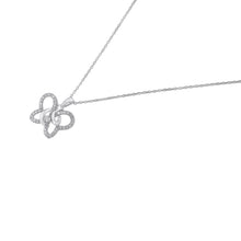 Load image into Gallery viewer, .925 Sterling Silver 1/4 cttw Prong-Set Diamond Butterfly 18" Pendant Necklace (H-I Color, I1-I2 Clarity)