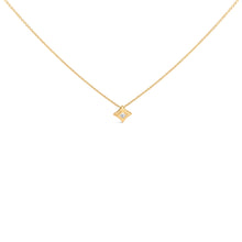 Load image into Gallery viewer, 10K Yellow Gold 1/5 Cttw Bezel Set Princess Diamond Kite Shaped Solitaire Pendent Necklace