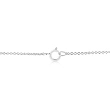 将图片加载到图库查看器,14K White Gold 1/2 Cttw Lab Grown Oval Shape Solitaire Diamond East West 18" Pendant Necklace (E-F Color, VS1-VS2 Clarity)