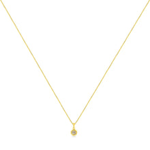 Load image into Gallery viewer, 14K Yellow Gold Plated .925 Sterling Silver 1/2 Cttw Brilliant Round Cut Diamond Solitaire Milgrain 18" Pendant Necklace (K-L Color, I2-I3 Clarity)