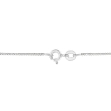 Load image into Gallery viewer, .925 Sterling Silver 3/4 Cttw Treated Blue Diamond Solitaire 18" Milgrain Pendant Necklace (Blue Color, I1-I2 Clarity)