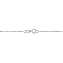 Load image into Gallery viewer, .925 Sterling Silver 1/3 Cttw Diamond Framed Open Cross 18" Pendant Necklace (J-K Color, I2-I3 Clarity)