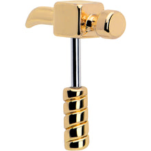 Load image into Gallery viewer, 16G 1/4 Gold Tone Optical Illusion Hammer Cartilage Tragus Earring