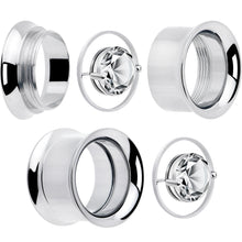 Load image into Gallery viewer, Gem Floating Screw Fit Tunnel Plug Set Available Sizes 8mm to 16mm