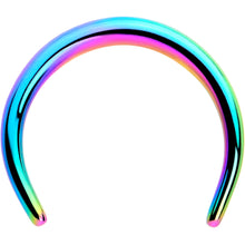 Load image into Gallery viewer, 14G 3/8 Rainbow Pincher Crescent Taper
