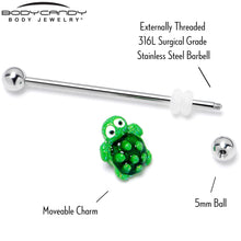 将图片加载到图库查看器,14G Texture Turtle Industrial Barbell 38mm