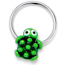 将图片加载到图库查看器,16G 3/8 Texture Turtle BCR Captive Ring