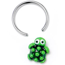 将图片加载到图库查看器,16G 3/8 Texture Turtle BCR Captive Ring
