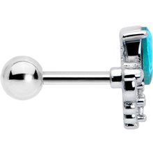 Load image into Gallery viewer, 16G 1/4 Blue Gem Style Simplicity Cartilage Tragus Earring