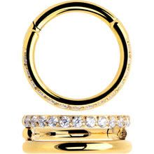 将图片加载到图库查看器,Titanium Double Hoop Hinged Segment Ring Micro Gem -16G 5/16