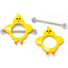 将图片加载到图库查看器,14G 9/16 Little Yellow Chicks Nipple Shield Set