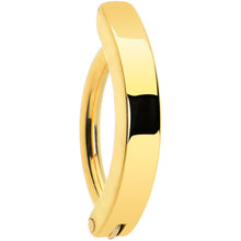 将图片加载到图库查看器,Gold Tone Smooth Simple Style Hinged Hoop Belly