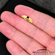 将图片加载到图库查看器,Gold Tone Smooth Simple Style Hinged Hoop Belly