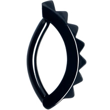 Load image into Gallery viewer, Black Three Dimensional Textured Forward Facing Hinged Hoop Belly Ring