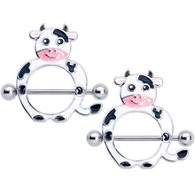 将图片加载到图库查看器,14G 9/16 Moo Cow Nipple Shield Set