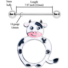 将图片加载到图库查看器,14G 9/16 Moo Cow Nipple Shield Set