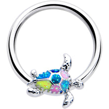 将图片加载到图库查看器,16G 3/8 Glitter Turtle BCR Captive Ring