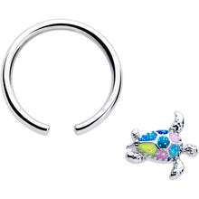 将图片加载到图库查看器,16G 3/8 Glitter Turtle BCR Captive Ring