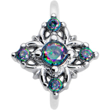 Load image into Gallery viewer, 20G 5/16 Vitrail CZ Gem Beauty Cross Nose Hoop