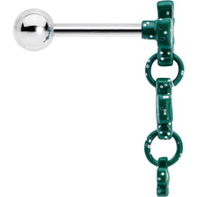 Load image into Gallery viewer, 16G 5/16 Polka Dot Shamrock Dangle Cartilage Tragus Earring