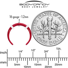 Load image into Gallery viewer, Stainless Steel Crescent Pincher Septum Ring - 14G and 16G