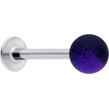 Load image into Gallery viewer, 16G 3/8 Ombre Purple Black Soft Finish Labret Monroe Tragus
