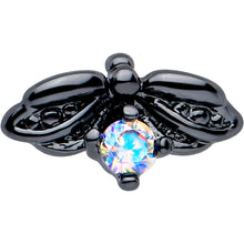 Load image into Gallery viewer, 20G 7mm Aurora Gem Black Beauty Bug L Shape Nose Ring
