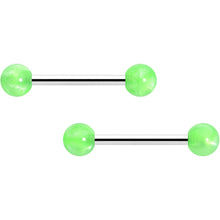 将图片加载到图库查看器,14G 9/16 Color Acrylic Ball Ends Barbell Nipple Ring Set
