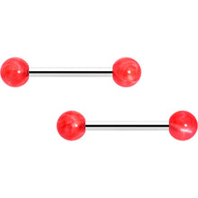 将图片加载到图库查看器,14G 9/16 Color Acrylic Ball Ends Barbell Nipple Ring Set