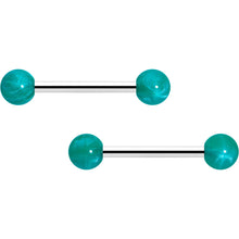 将图片加载到图库查看器,14G 9/16 Color Acrylic Ball Ends Barbell Nipple Ring Set