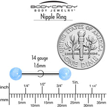 将图片加载到图库查看器,14G 9/16 Color Acrylic Ball Ends Barbell Nipple Ring Set