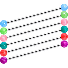 Load image into Gallery viewer, 14G Color Acrylic Ball Industrial Barbell 38mm