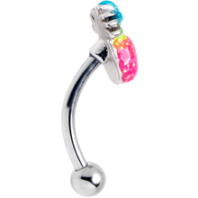 将图片加载到图库查看器,16G 5/16 Hot Tropical Pineapple Curved Eyebrow Ring