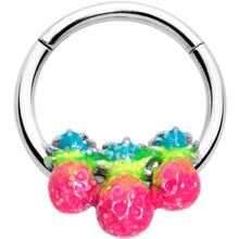 将图片加载到图库查看器,16G 3/8 Hot Tropical Pineapples Hinged Segment Ring