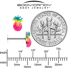 Load image into Gallery viewer, 16G 5/16 Hot Tropical Pineapple Labret Monroe Tragus